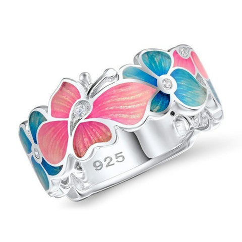 Trendy Colorful Butterfly Ring