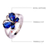 Amazing Butterfly Blue Ring