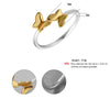 Golden Adjustable Butterfly Ring