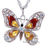 Autumn Crystal Butterfly Necklace