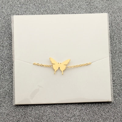 Dainty Butterfly Charm Bracelet