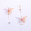 Yarn Butterfly Long Earrings