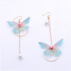 Yarn Butterfly Long Earrings