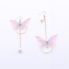 Yarn Butterfly Long Earrings