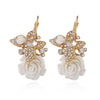 Crystal Butterfly Drop Earrings